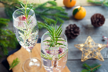 Mimosa drink for Christmas