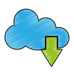 cloud storage icon image vector illustration design 
