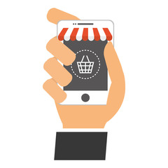 digital sale modern cellphone icon image vector illustration design 