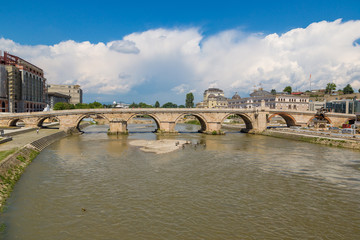 Obraz premium Stone bridge in Skopje