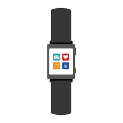 smartwatch digital accesory icon image vector illustration design 