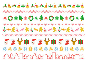 クリスマス　ライン素材セット