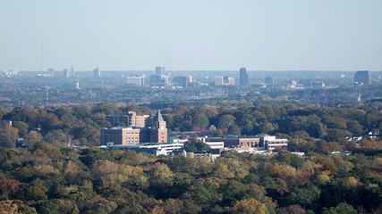 Aerial view of Atlanta suburbs