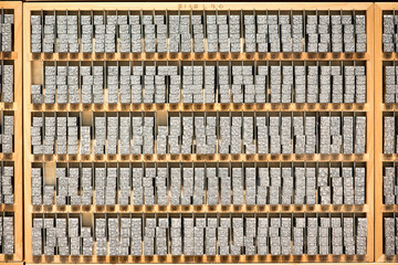 Chinese character typeset used for printing