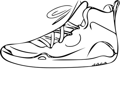 Silhouette of sport shoes