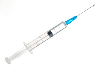 Syringe isolated on white background