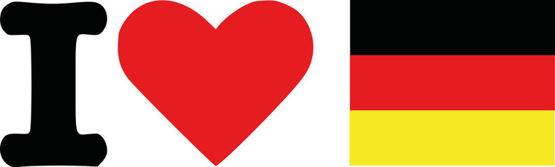 I love germany flag