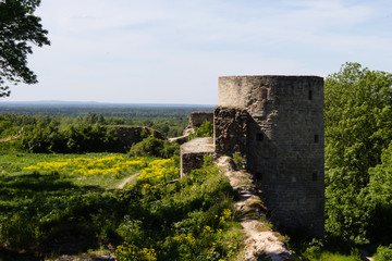 Fototapeta na wymiar historic stone fortress Fort Koporye