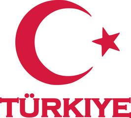 Türkiye with moon and star