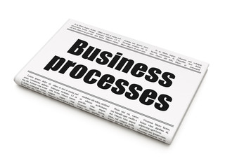 Finance concept: newspaper headline Business Processes