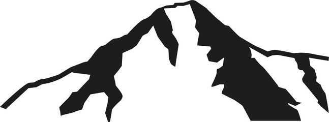 Eiger mountain silhouette - obrazy, fototapety, plakaty