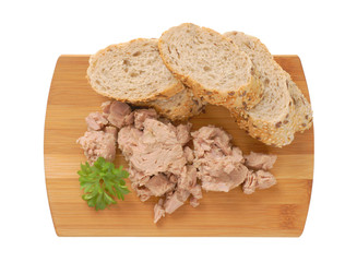 canned tuna with seeded roll
