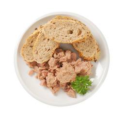 canned tuna with seeded roll