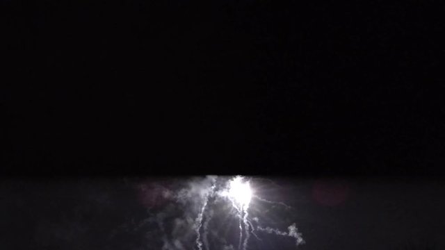New Year fireworks on night sky