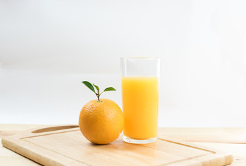 Orange fresh fruit on white background