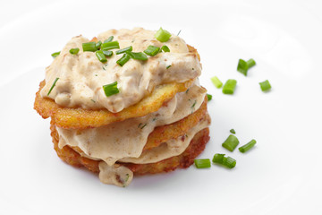 potato pancake with sauce