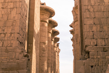 Ancient ruins of Karnak temple in Egypt