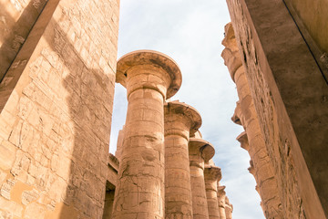 Ancient ruins of Karnak temple in Egypt