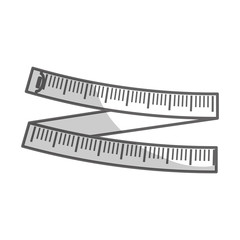 tape measure icon over white background. fitness lifestyle design. vector illustration