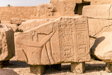 Ancient ruins of Karnak temple in Egypt