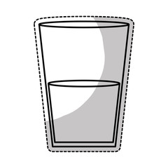 glass with water icon over white background. fitness lifestyle design. vector illustration
