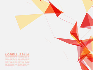 Abstract Red and Yellow Shapes on White Background | EPS10 Futuristic Design