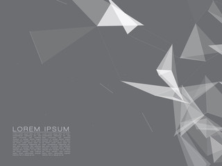 Abstract White Shapes on Grey Background | EPS10 Futuristic Design