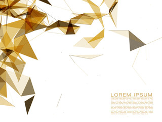 Abstract Gold Shapes on White Background | EPS10 Futuristic Design