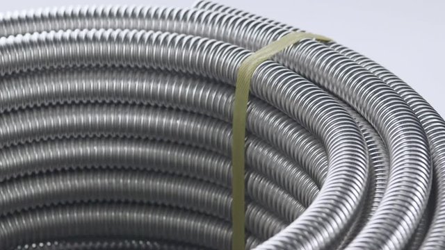 macro texture metal corrugated tube