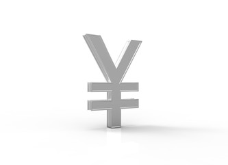 Japanese Yen 3D symbol