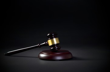 Law gavel business card copy space