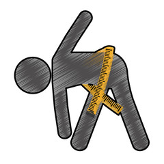 exercise pictogram icon image vector illustration design 