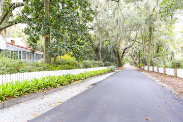 ISLE OF HOPE, GA USA - NOVEMBER 1, 2013: Historic residential district.