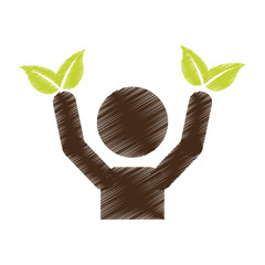 eco friendly emblem icon image vector illustration design