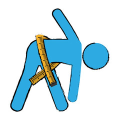 Obraz premium exercise pictogram icon image vector illustration design 