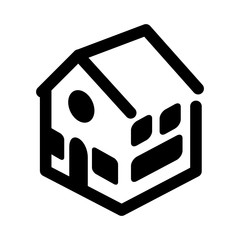 house line icon image vector illustration design 