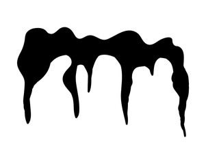 Icicles, snow cap, drift silhouette vector symbol icon design.