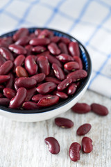 red beans in a beautiful ceramic bowl