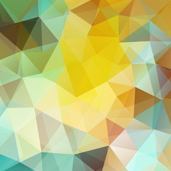 Obraz premium Geometric pattern, polygon triangles vector background in yellow, white, blue tones. Illustration pattern