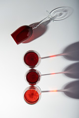 Line of wine glasses