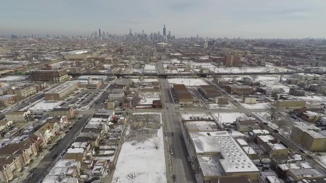 Chicago Skyline Winter Aerial 4.mov