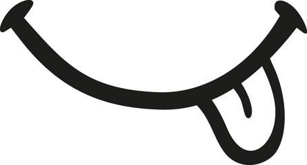 Fototapeta premium Mouth comic with tongue