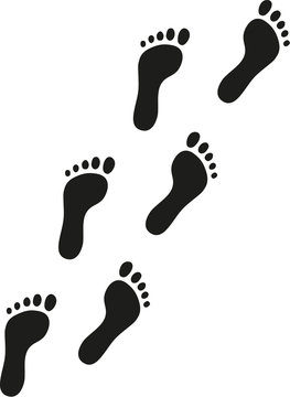 Footprints diagonal