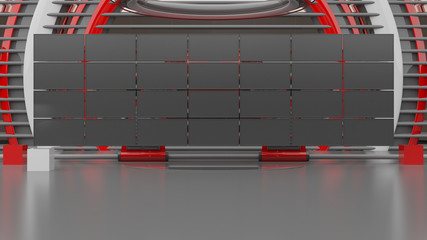 Virtual studio set 10 K resolution, 3D rendering