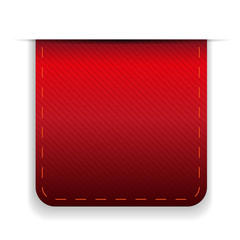Empty ribbon vector red