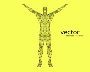 Abstract vector illustration of  man.