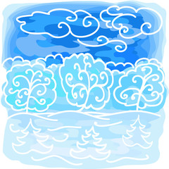 Decorative winter background