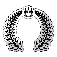 championship or winner emblem icon image vector illustration 