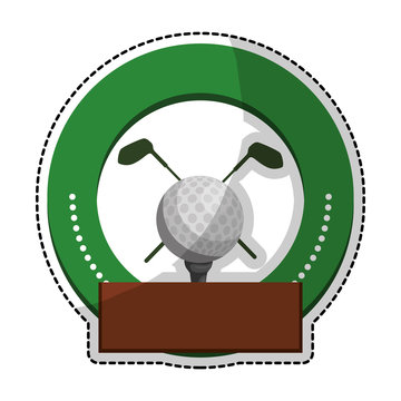 golf emblem icon image vector illustration design 