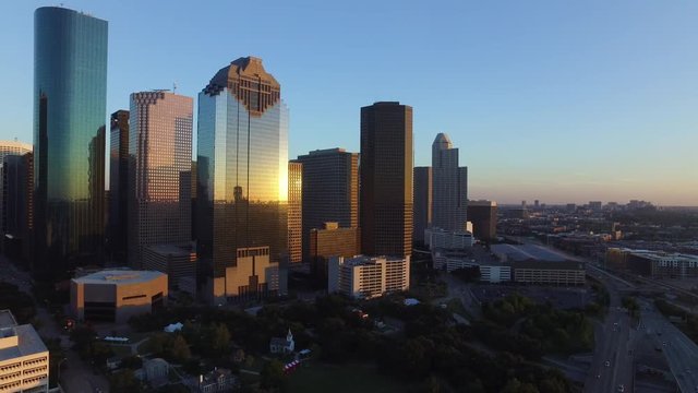 Houston Skyline at Sunsets
